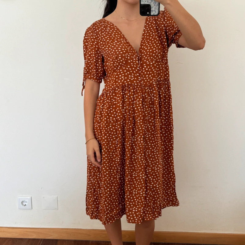 polkadot midi dress