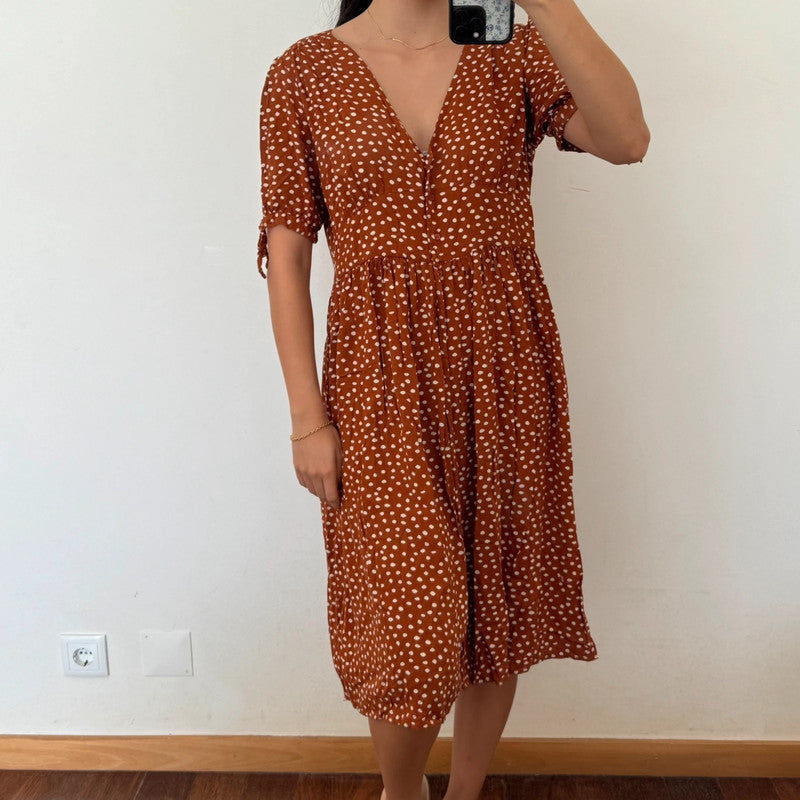 polkadot midi dress