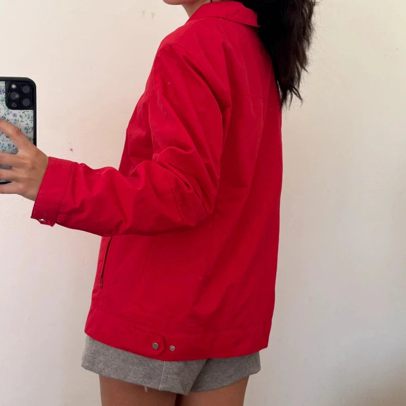 vintage windbreaker boxy collar jacket