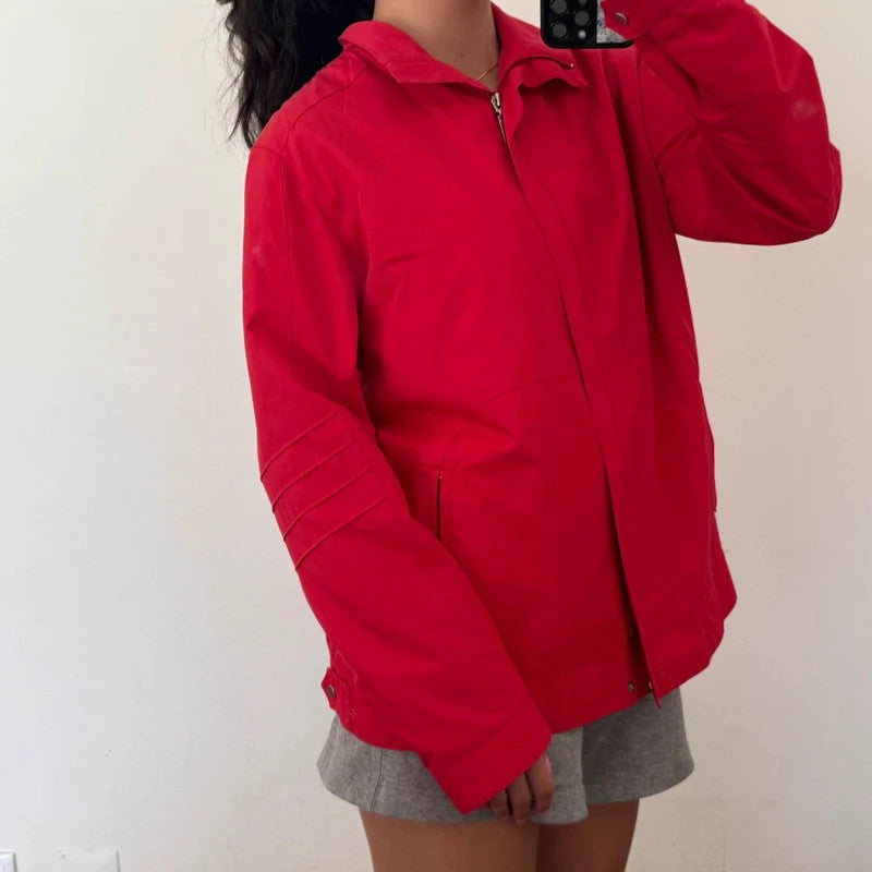vintage windbreaker boxy collar jacket