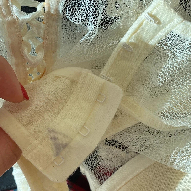 vintage lingerie lace bodysuit top