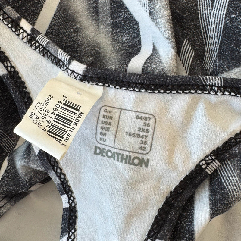 printed sporty athletic tank top