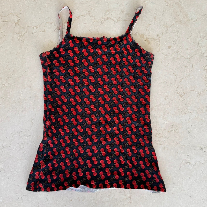 vintage guess all over cherry print cami top