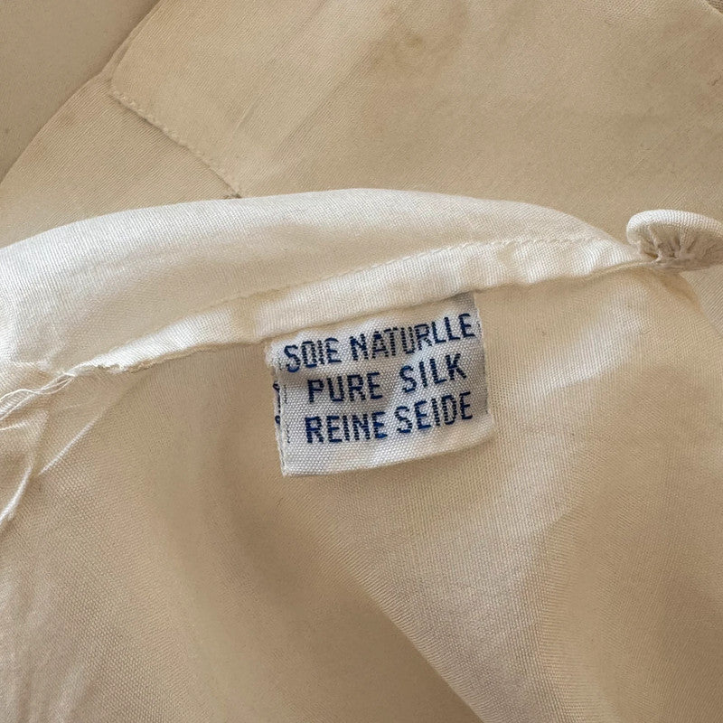 hand embroidered 100% silk button up shirt