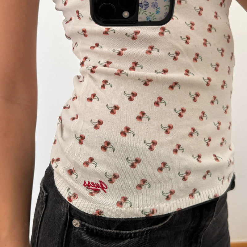guess cherry print cami top