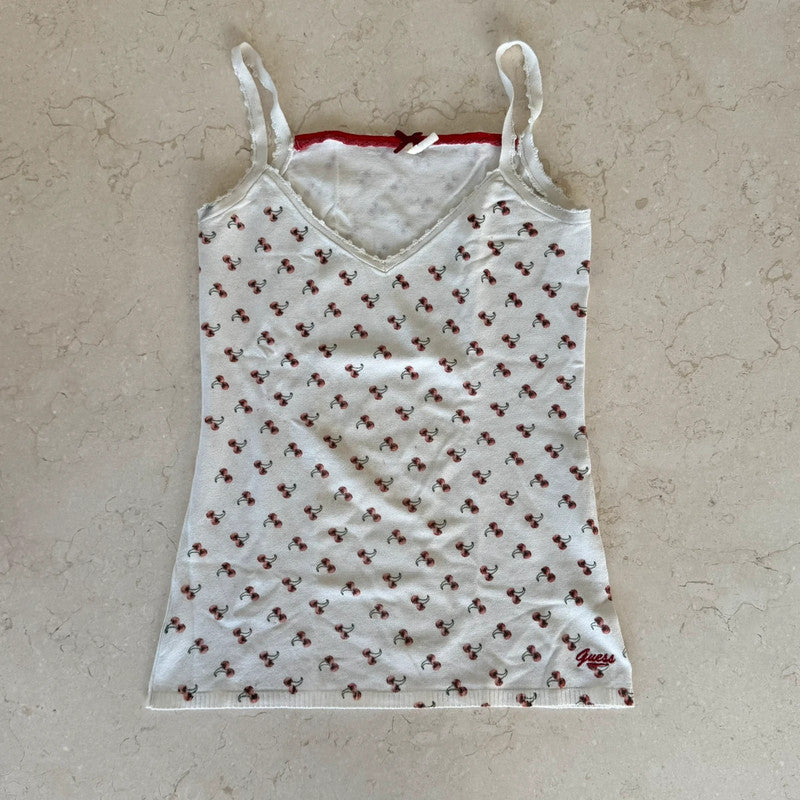 guess cherry print cami top