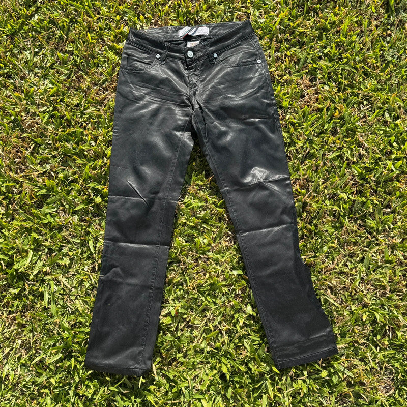 vintage y2k low rise silky jeans