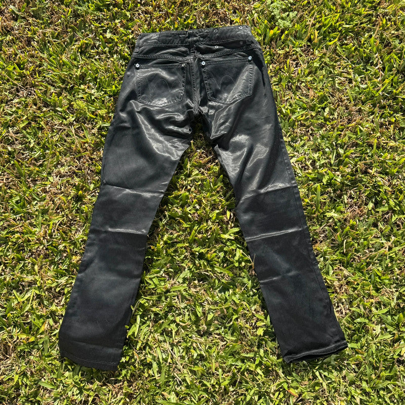 vintage y2k low rise silky jeans