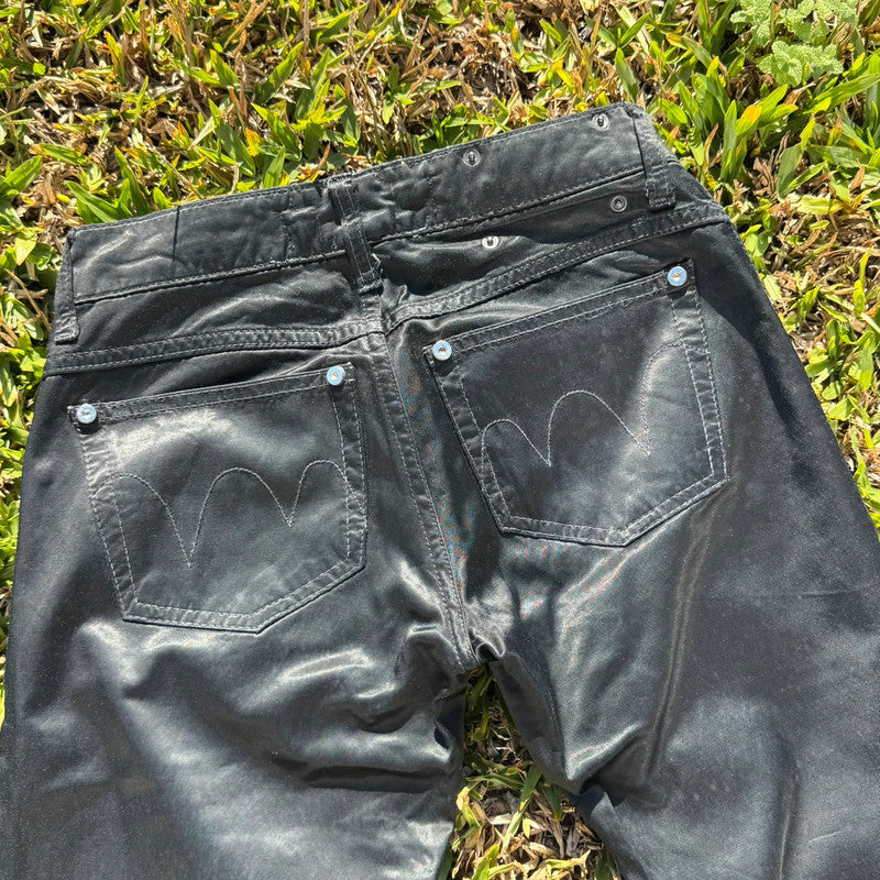 vintage y2k low rise silky jeans