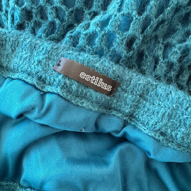 vintage unique crochet sequined midi skirt